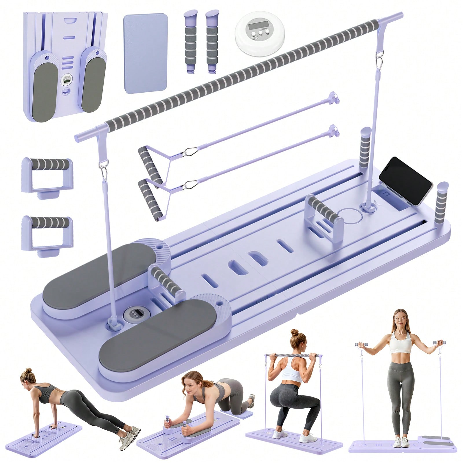 Pilates & Yoga Reversible Mockneck Sweatshirt - Barlı Pilates Reformer, Telefon Tutuculu Pilates