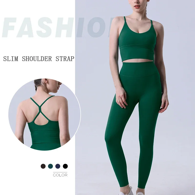 Pilates Yoga Legging - 2 parça Yoga kıyafetleri kadın eşofman