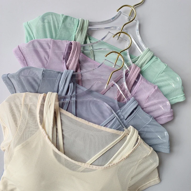 Pilates Yoga Wrap Top - Kadın Pilates Antrenman Fitness Kıyafeti Göğüs