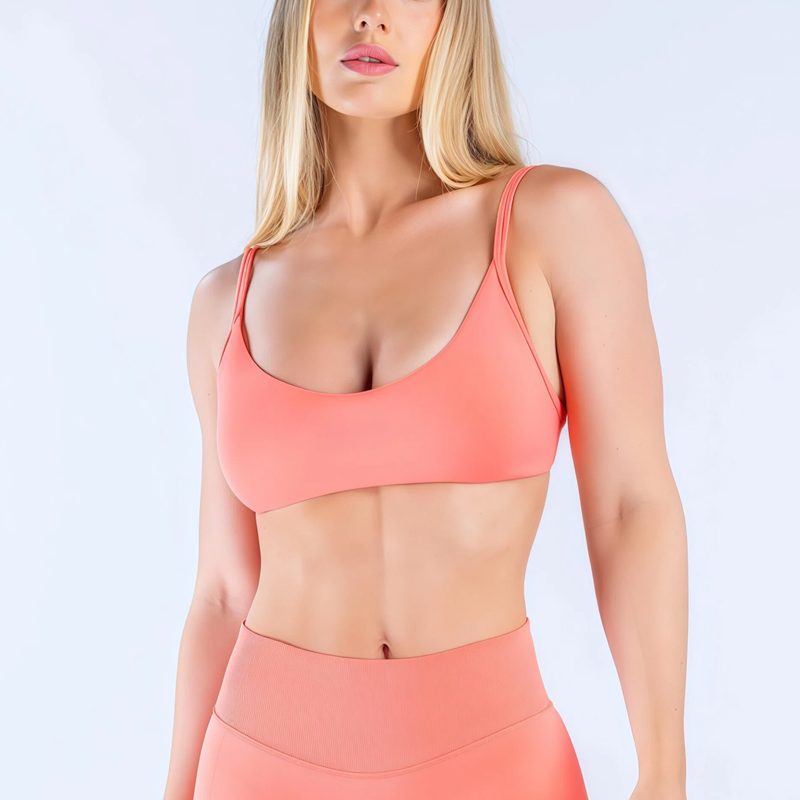 Pilates Yoga Wrap Top - HISTELLO Impact Scoop Yaka Sütyen Kadın
