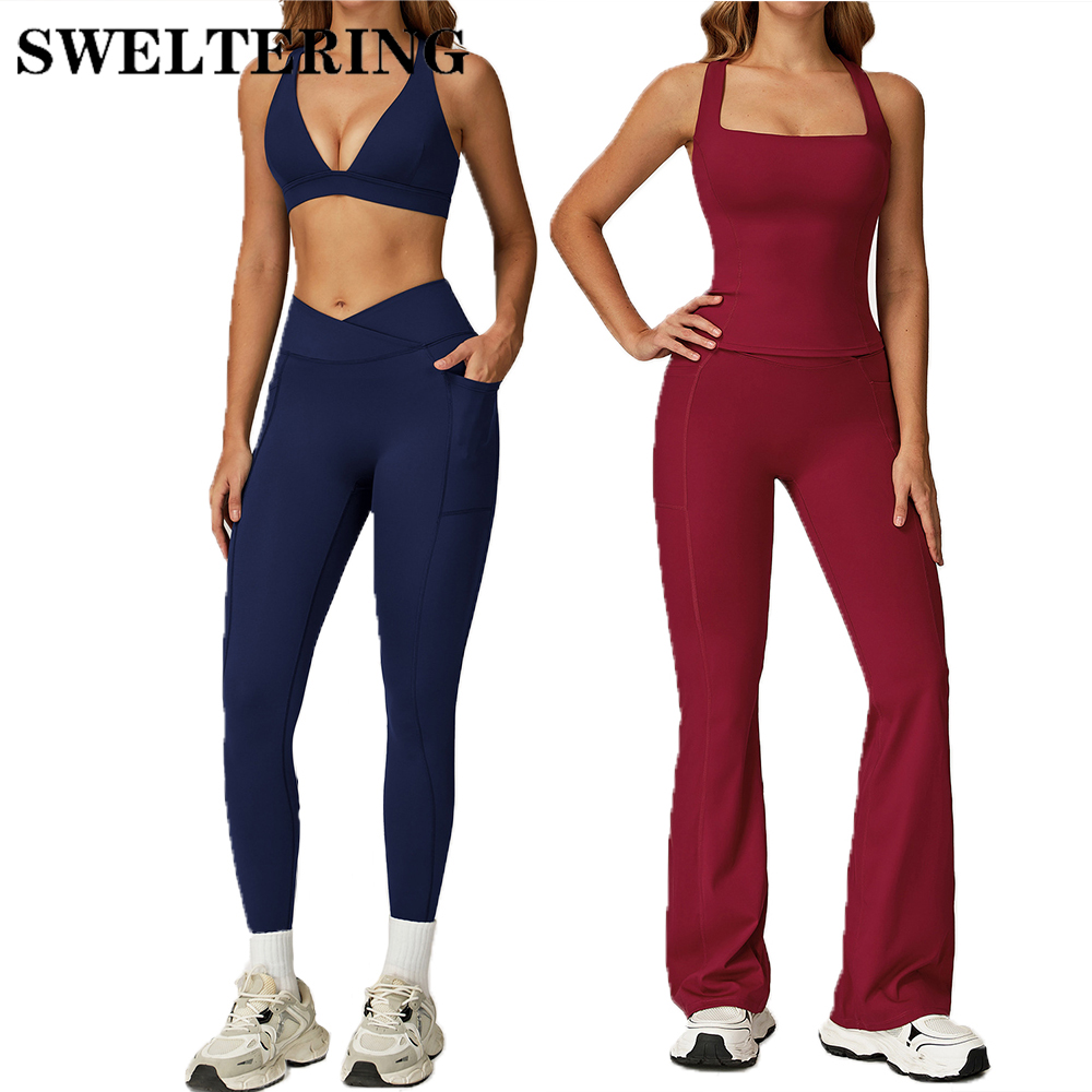 Pilates Yoga Legging - 2 Parça Fitness Takımı Yoga Pilates
