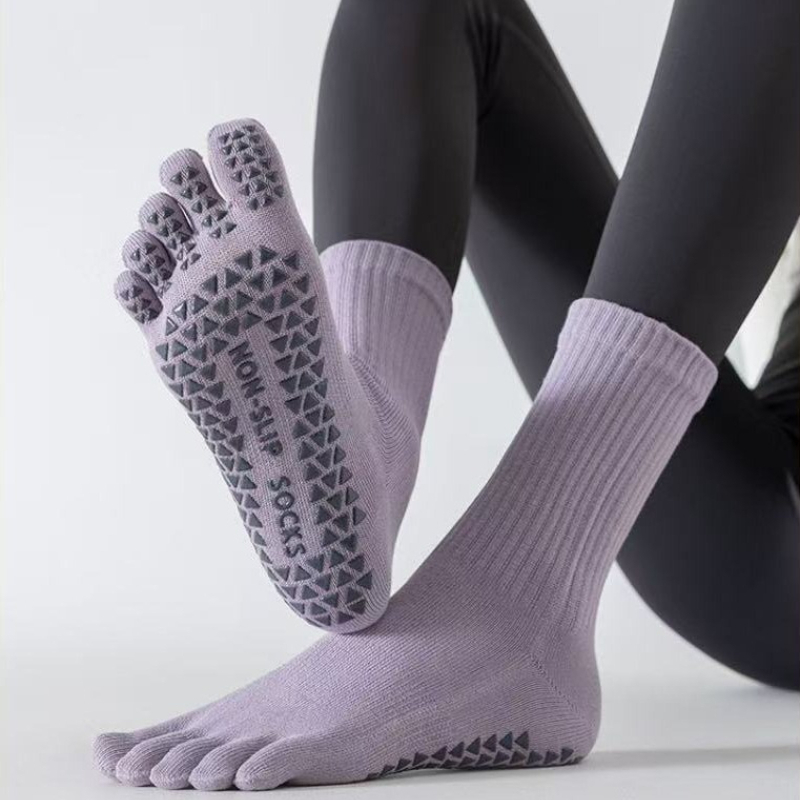 Medias Para Pilates Y Yoga - Unisex Beş Parmaklı Yoga Çorapları, Orta