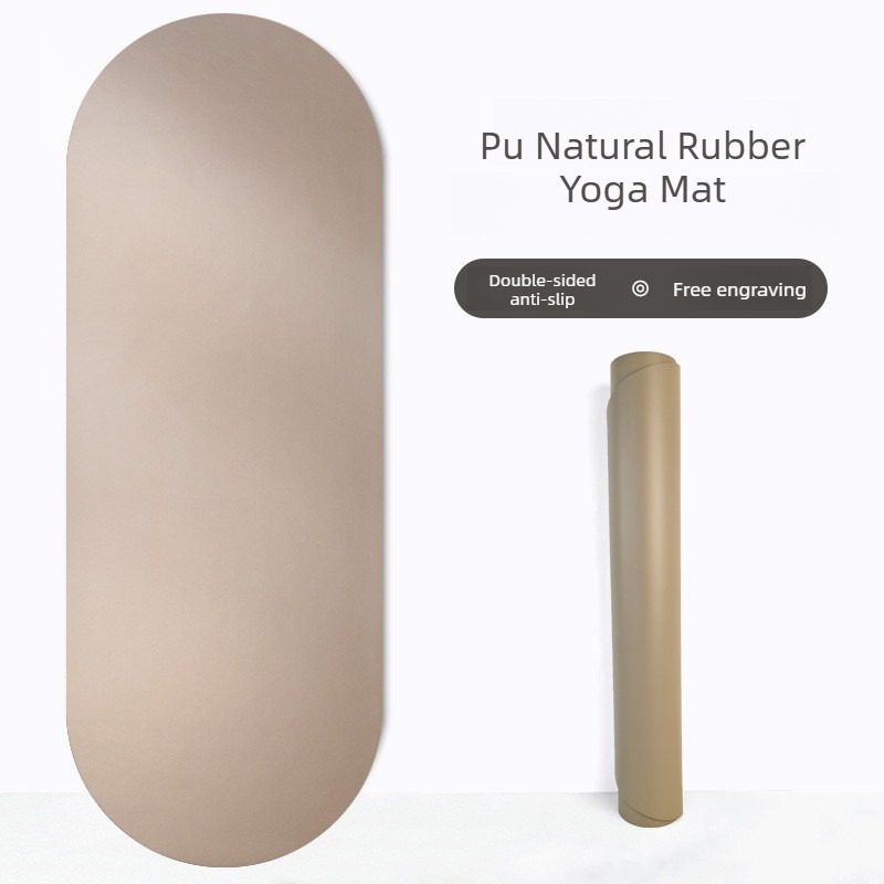 Pilates Yoga Matte - Oval Doğal Kauçuk Yoga Matı PU