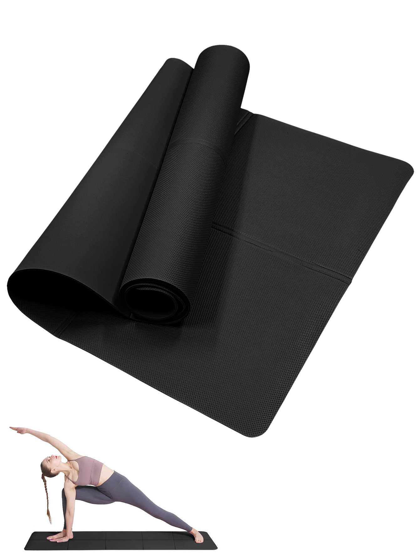 Pilates Yoga Matte - Katlanabilir Yoga Matı Siyah Çevre Dostu
