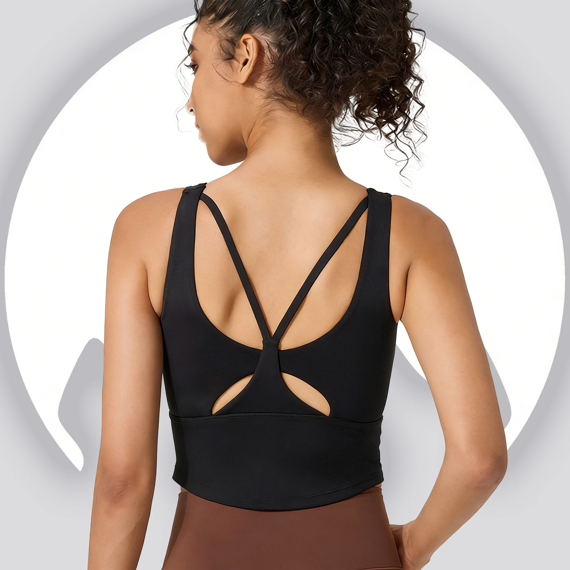 Pilates Yoga Wrap Top - Kadınlar için Sabit Kuplu Yoga Spor