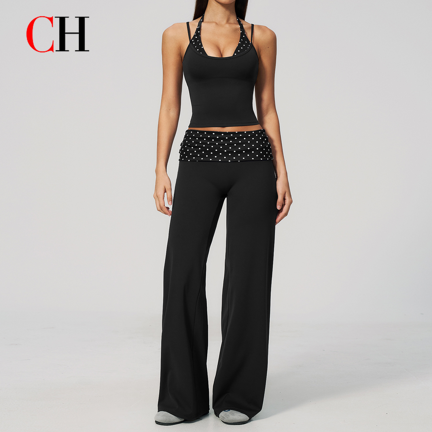 Pilates Yoga Legging - CH Kadın Yüksek Bel Geniş Paça