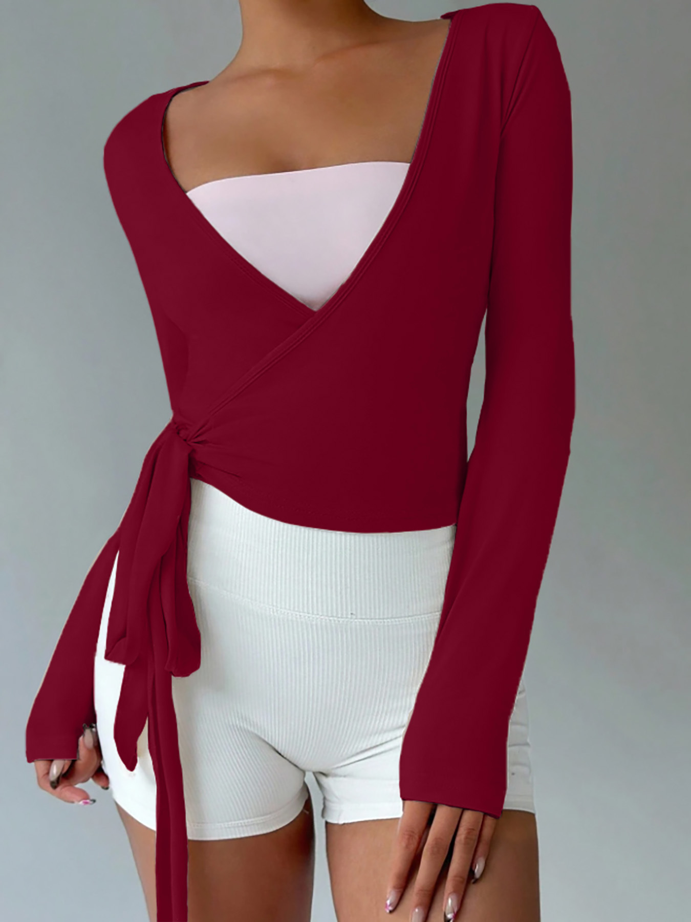 Kadınlar İçin Çapraz Bağcıklı  - Pilates Yoga Wrap Top incelemesi ve fiyatı