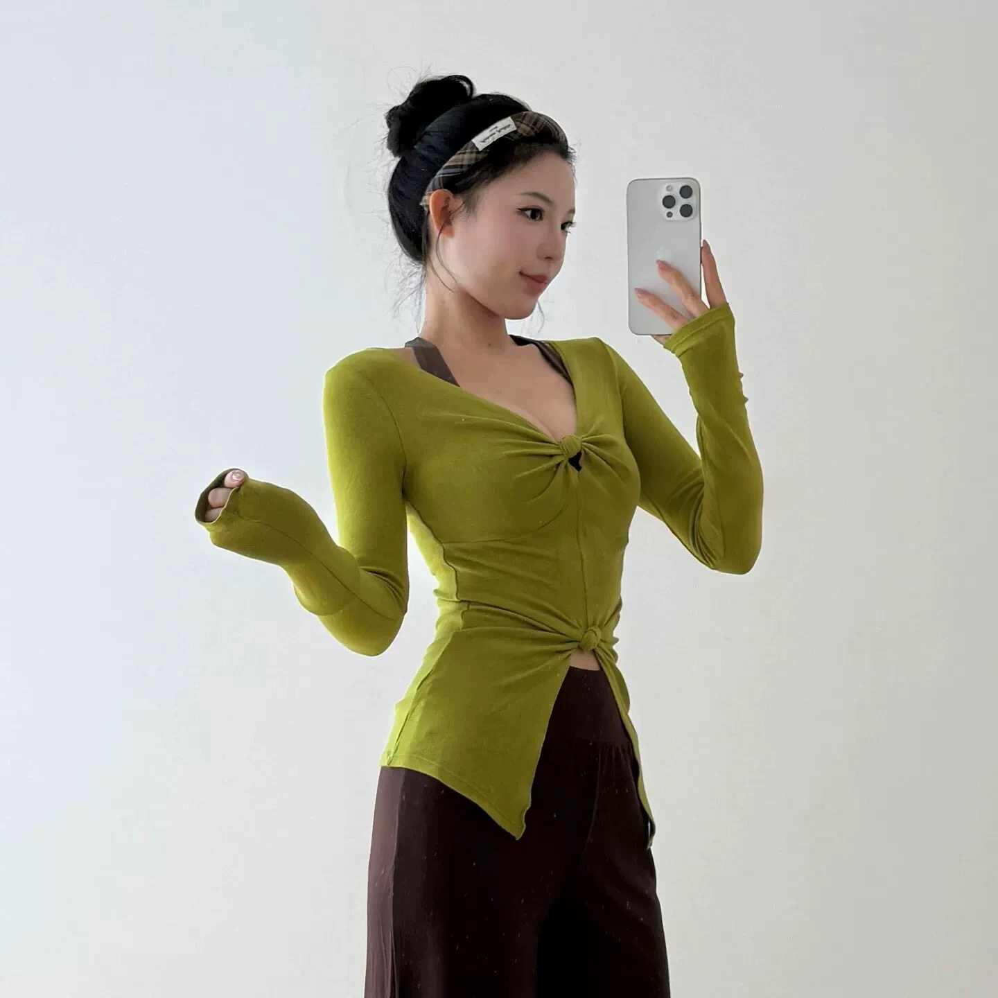 Kadın V Yaka Yoga Üstü, Uzun K - Pilates V Yoga incelemesi ve fiyatı
