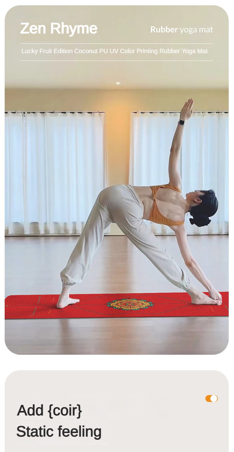 Zen kafiye buzlu Pu doğal kauç - Pilates Yoga Matte incelemesi ve fiyatı