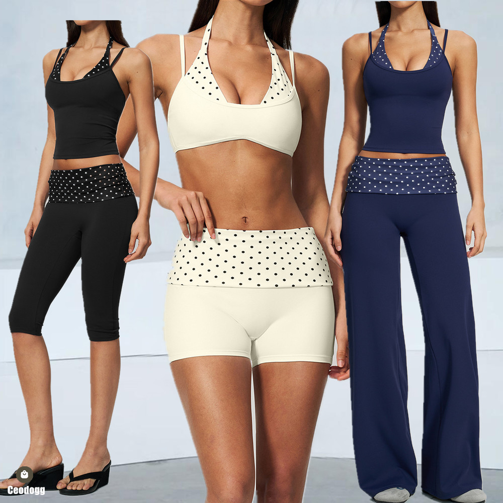 Puantiyeli Kadın Askılı Halter - Pilates Yoga Wrap Top incelemesi ve fiyatı