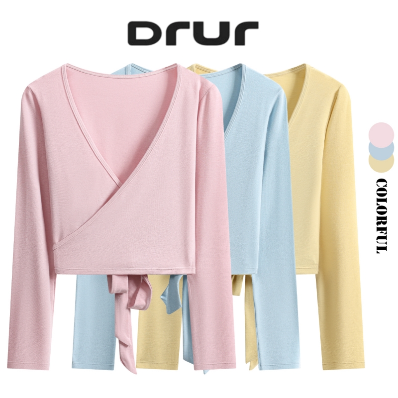 DRUR Uzun Kollu Sırtı Bağlamal - Pilates Yoga Wrap Top incelemesi ve fiyatı